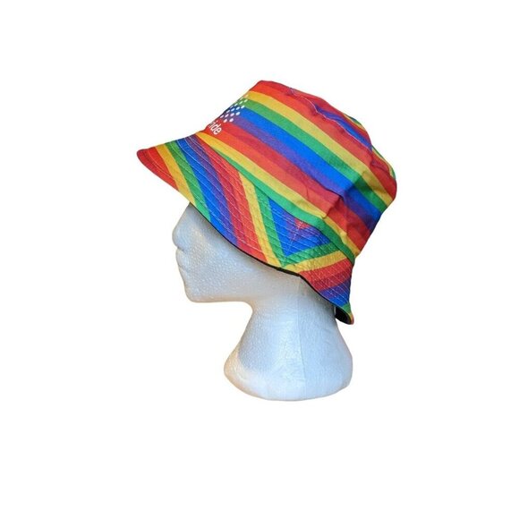 TruPride Reversible Bucket Hat Cap Rainbow Pride Unisex One Size Color Cotton - Picture 5 of 10